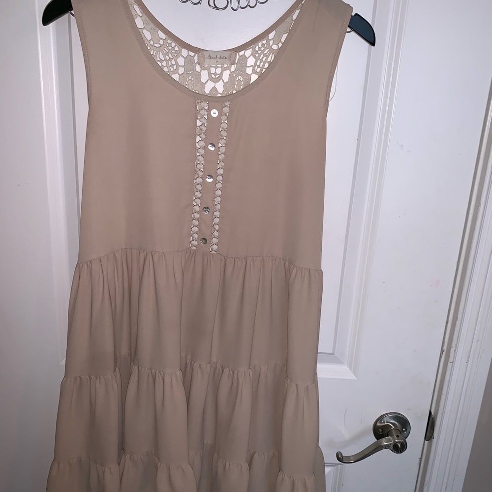 Tan lace dress